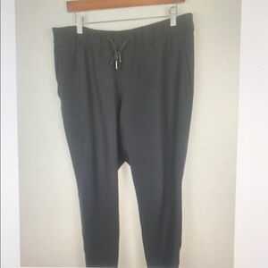 Lululemon On The Fly High Rise Jogger Pants Black Size 12 Drawstring